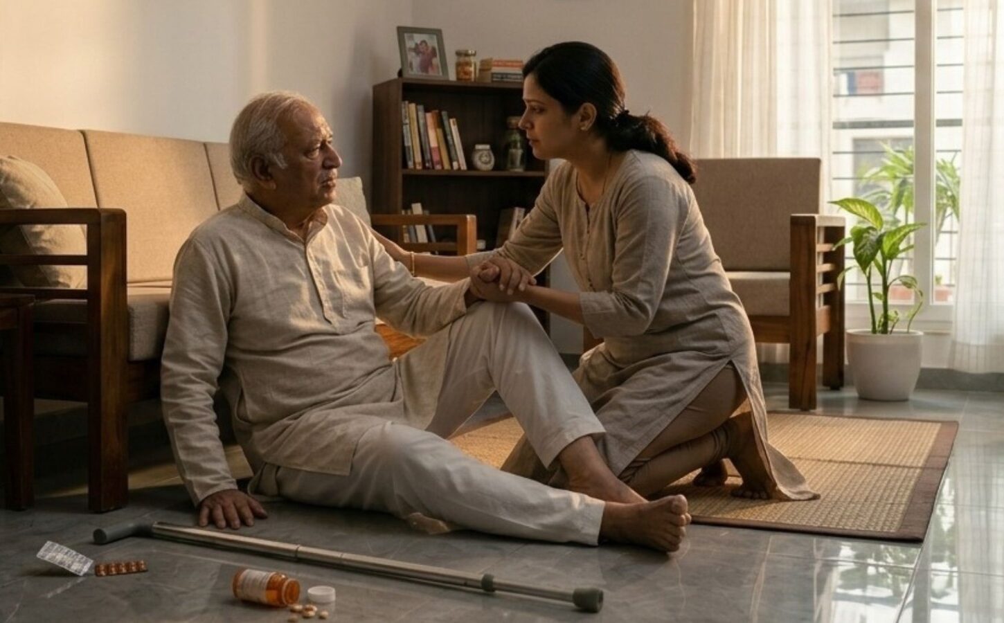 When an Elderly Parent Falls at Home: What to Do in the First 60 Minutes