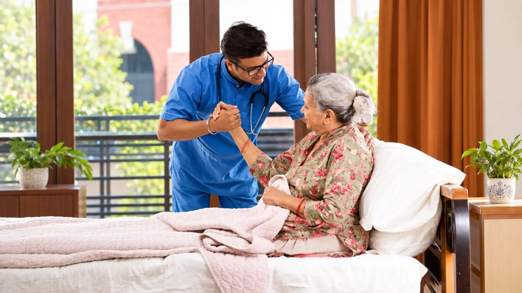LONG-TERM CARE FOR A BEDRIDDEN PATIENT AT HOME IN KOLKATA